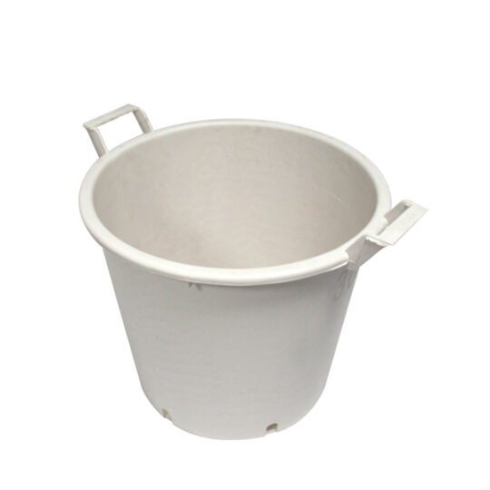 Maceta Redonda Blanca Con Asas 40L