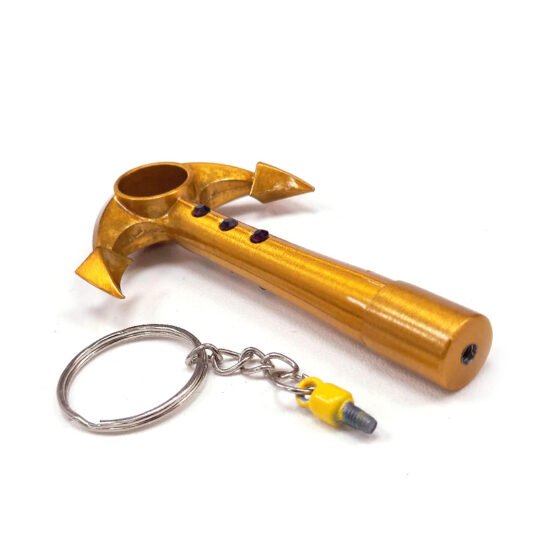 Pipa Metal Llavero Gold Ancla 80 mm